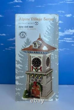 DEPT 56 Alpine Village ALPINE CLOCK TOWER! Time, Christmas, Holidays, Rare