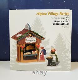 DEPT 56 Alpine Village CHRISTMAS MARKET, HOLIDAY BREAD BOOTH! Europe, Rare