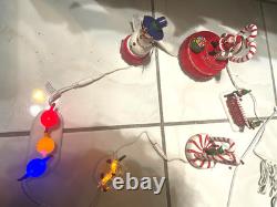DEPT 56 BRITE LITE PARADE banner snowflake snowman Santa marching bulb pepermint