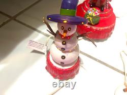 DEPT 56 BRITE LITE PARADE banner snowflake snowman Santa marching bulb pepermint
