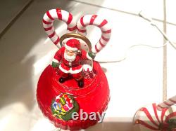DEPT 56 BRITE LITE PARADE banner snowflake snowman Santa marching bulb pepermint