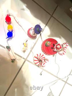 DEPT 56 BRITE LITE PARADE banner snowflake snowman Santa marching bulb pepermint