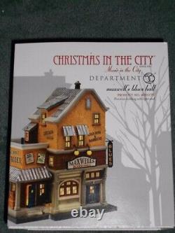 DEPT 56 Christmas in the City MAXWELL'S BLUES HALL! Juke Joint, Speakeasy AS IS