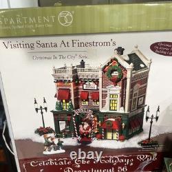 DEPT 56 Christmas in the City Visiting Santa At Finestrom's #59243 Retired VTG