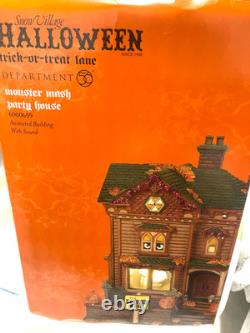 DEPT 56 Halloween MONSTER MASH PARTY HOUSE 6000659 HAS LIGHT & MUSIC SONG