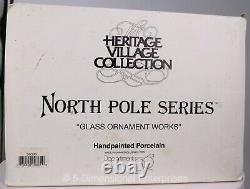 DEPT 56 North Pole Series GLASS ORNAMENT WORKS Complete! Lit #56396 1997 NOB