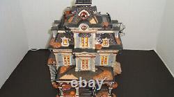 DEPT 56 Snow Village Halloween 1999 Grimsly Manor House Works! Lights Sound Box