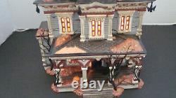 DEPT 56 Snow Village Halloween 1999 Grimsly Manor House Works! Lights Sound Box