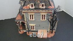 DEPT 56 Snow Village Halloween 1999 Grimsly Manor House Works! Lights Sound Box