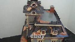 DEPT 56 Snow Village Halloween 1999 Grimsly Manor House Works! Lights Sound Box