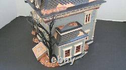 DEPT 56 Snow Village Halloween 1999 Grimsly Manor House Works! Lights Sound Box