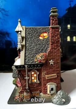 DEPT 56 Snow Village Halloween CROAK-N-HAGGARD MORTUARY! Scary, Spooky, Coffins