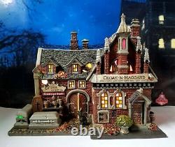 DEPT 56 Snow Village Halloween CROAK-N-HAGGARD MORTUARY! Scary, Spooky, Coffins