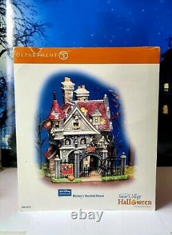 DEPT 56 Snow Village Halloween Disney Showcase MICKEY'S HAUNTED HOUSE! Spooky