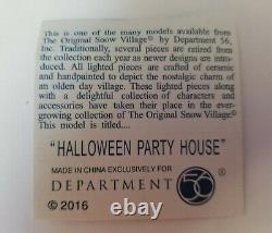 DEPT 56 Snow Village Halloween Trick-Or-Treat Lane HALLOWEEN PARTY HOUSE! Fun