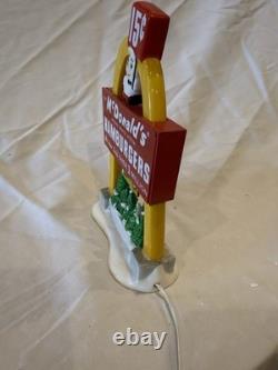 DEPT 56 Snow Village MCDONALD'S RESTAURANT Lighted Sign + RONALD +THREE Figures DEPT 56 Snow Village MCDONALD'S RESTAURANT Lighted Sign + RONALD +THREE Figures