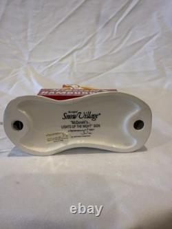 DEPT 56 Snow Village MCDONALD'S RESTAURANT Lighted Sign + RONALD +THREE Figures