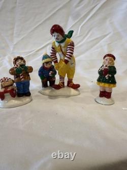 DEPT 56 Snow Village MCDONALD'S RESTAURANT Lighted Sign + RONALD +THREE Figures