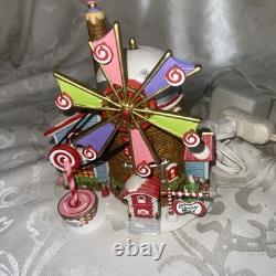 DEPT 56- THE CHRISTMAS CANDY MILL NORTH POLE SERIES #56762 with MOVING WINDMILL