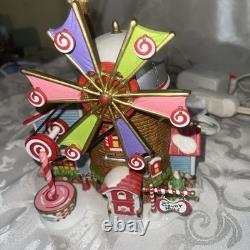 DEPT 56- THE CHRISTMAS CANDY MILL NORTH POLE SERIES #56762 with MOVING WINDMILL