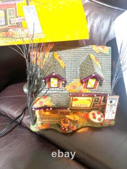 DEPT 56 TRICK OR TREAT LANE HALLOWEEN PARTY HOUSE 4051008 NEW RARE WithLIGHT