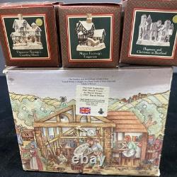 David Winter Cottages Lot Of 28 (22) In Boxes (6) Unboxed Some COAs Good Shape