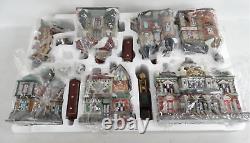 Deluxe Kirkland Signature 37 Pc Porcelain Lighted Christmas Village & Train NEW
