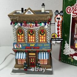 Department 56 A Christmas Story THE JOKE SHOP With Sign, Box, & Light Cord