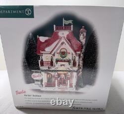 Department 56 Barbie Boutique North Pole Series with Box Light & Accessories
