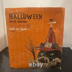 Department 56 Black Cat Shack 4044877 Halloween Witch Hollow RARE