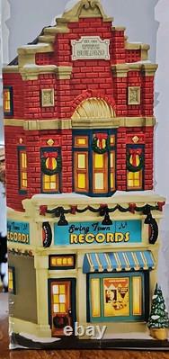 Department 56 Christmas In The City Rare 2014 Swing Town Records Record Shop Lp