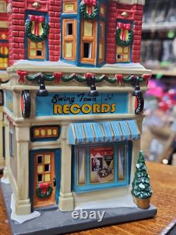 Department 56 Christmas In The City Rare 2014 Swing Town Records Record Shop Lp
