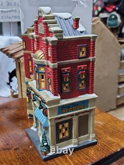 Department 56 Christmas In The City Rare 2014 Swing Town Records Record Shop Lp