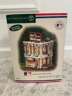 Department 56 Christmas in the City Chicago Cubs Souvenir Shop NIB