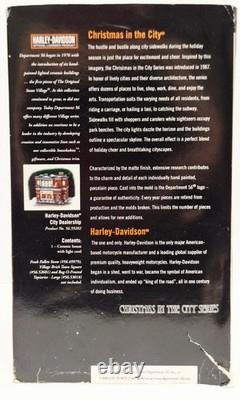 Department 56 Christmas in the City Harley-Davidson City Dealership Retired 2006