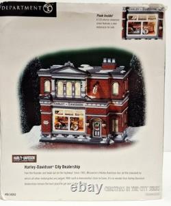 Department 56 Christmas in the City Harley-Davidson City Dealership Retired 2006