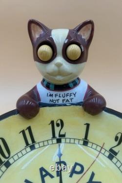 Department 56-Dept 56 Retired Cat Bowl Clock Face. Rare Department 56-Dept 56 Retired Cat Bowl Clock Face. Rare