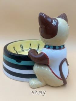 Department 56-Dept 56 Retired Cat Bowl Clock Face. Rare