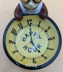 Department 56-Dept 56 Retired Cat Bowl Clock Face. Rare