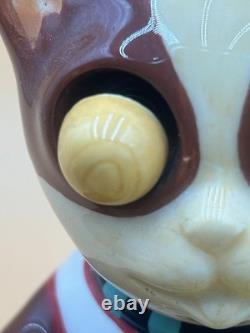 Department 56-Dept 56 Retired Cat Bowl Clock Face. Rare