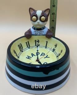 Department 56-Dept 56 Retired Cat Bowl Clock Face. Rare