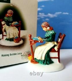 Department 56 Dickens Village PRETTYWELL SISTERS LACE MAKERS plus BOBBIN LACE