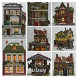 Department 56 Dickens Village Retired Lot 6 Illuminated Lighted Christmas Houses