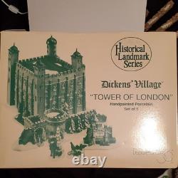Department 56 Dickens' Village Tower of London Illuminated set plus extra pieces