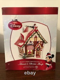 Department 56 Disney Christmas Village Minnie's Dress Shop Sears Exclusive MINT