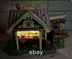 Department 56 Fall Harvest Apple Orchard Village Rare Cordless Lighted 55388