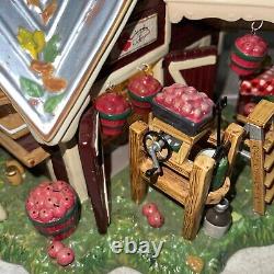 Department 56 Fall Harvest Apple Orchard Village Rare Cordless Lighted 55388