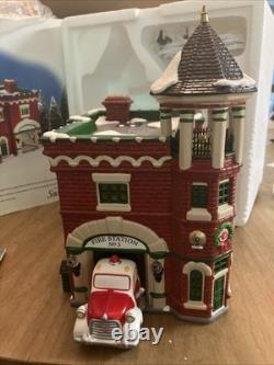 Department 56 Fire Station #3 Original Snow Village Christmas 1998 (Tested)