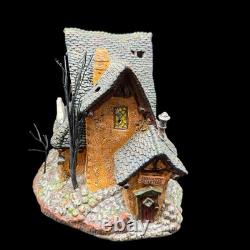 Department 56 Halloween Snow Village Black Widow Dating Service House Retired