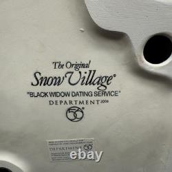 Department 56 Halloween Snow Village Black Widow Dating Service House Retired